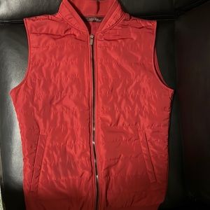 Cardinal Red zip up vest